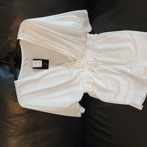 Women White Short Romper